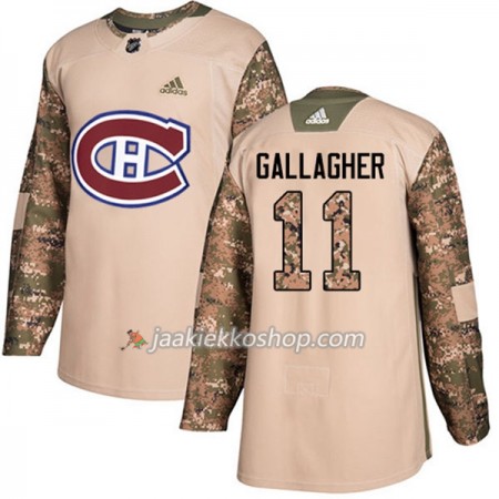Miehille NHL Montreal Canadiens Pelipaita Brendan Gallagher 11 Adidas 2017-2018 Camo Veterans Day Practice Authentic